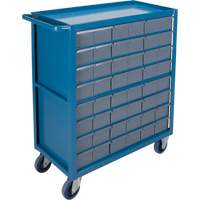 Drawer Shelf Cart, 1200 lbs. Capacity, Steel, 18" x W, 35" x H, 36" D, Rubber Wheels, All-Welded, 48 Drawers MA248 | KLETON