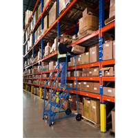 MA614 CSA-Certified Rolling Step Ladder, 4 Steps, 22" Step Width, 37" Platform Height, Steel