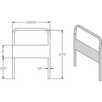 MB220 24" Chrome Handle for Platform Truck