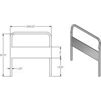 MB223 30" Chrome Handle for Platform Truck