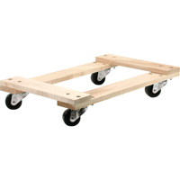 MD515 Chariots en Bois Franc - usage moyen, Roues en Polyol&eacute;fine, Capacit&eacute; de 900 lb, 18" la x 30" p x 7" h