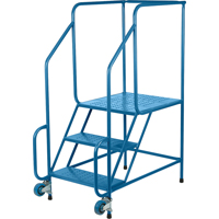 MD603 &eacute;chelles Tilt-N-Roll, Acier, 3 marches, Largeur 22", 24" p x 27" h marche pali&egrave;re