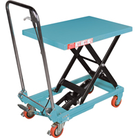 MJ518 Table &eacute;l&eacute;vatrice robuste &agrave; ciseaux hydraulique, 27-1/2" lo x 17-3/4" la, Acier, Capacit&eacute; 330 lb