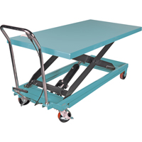 Heavy-Duty Hydraulic Scissor Lift Table, 63" L x 31-7/8" W, Steel, 1100 lbs. Capacity MJ522 | KLETON
