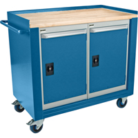 Industrial Duty Mobile Service Benches, Wood Surface ML325 | KLETON