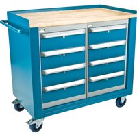 Industrial Duty Mobile Service Benches, Wood Surface ML328 | KLETON