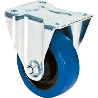 ML334 Blue Caster, Rigid, 4" (101.6 mm), Rubber, 350 lbs. (158.8 kg.)