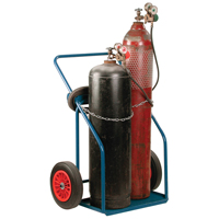 Gas Cylinder Carts, Rubber Wheels, 13" W x 25" L Base, 1000 lbs. ML415 | KLETON