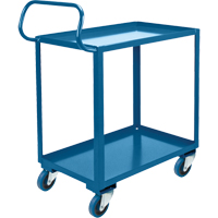 ML561 Chariot ergonomique &agrave; tablettes, 800 lb Capacit&eacute;, Acier, 20" la x 37" ha x 32" p, Bordure vers le haut