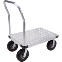 ML922 Chariots &agrave; plateforme en aluminium, 24" la x 36" lo, 1200 lb cap, Roues Anticrevaison