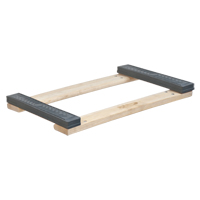 MN175 Cadre de socle roulant en bois dur &agrave; bouts avec caoutchouc, Cadre en Bois, 18" la x 24" p x 2,5" h, Capacit&eacute; de 900 lb