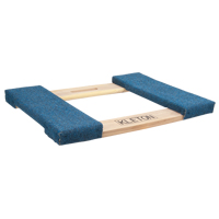 MN174 Cadre de socle roulant en bois dur &agrave; bouts avec tapis, Cadre en Bois, 18" la x 24" lo, Capacit&eacute; 900 lb