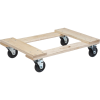 MN189 Socle roulant en bois dur, Roues en Polyol&eacute;fine, Capacit&eacute; de 900 lb, 18" la x 24" p x 7" h