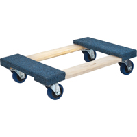Carpeted Ends Hardwood Dolly, Wood Frame, 18" W x 24" L, 1400 lbs. Capacity MN214 | KLETON