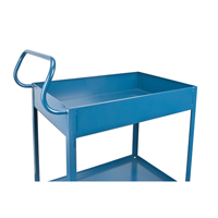 MN393 Chariots de service &agrave; bordure profonde, 2 Tiers, 24" la x 47" h x 36" p, Capacit&eacute; 1200 lb