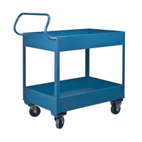 MN395 Chariots de service &agrave; bordure profonde, 2 Tiers, 24" la x 47" h x 36" p, Capacit&eacute; 1200 lb