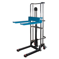 MN397 Hydraulic Platform Lift Stacker, Foot Pump Operated, 880 lbs. Capacity, 60" Max Lift