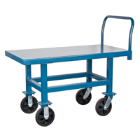 MN413 Chariots &agrave; plateforme sur&eacute;lev&eacute;e, 48" lo x 24" la x Capacit&eacute; 2000 lb, Roues en Nylon