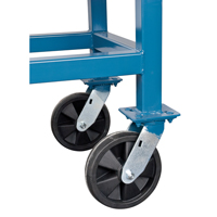 MN413 Chariots &agrave; plateforme sur&eacute;lev&eacute;e, 48" lo x 24" la x Capacit&eacute; 2000 lb, Roues en Nylon
