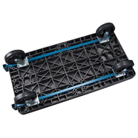 MN428 Chariots &agrave; plateforme en plastique, 48" lo x 24" la, 2000 lb cap, Roues Caoutchouc moul&eacute;