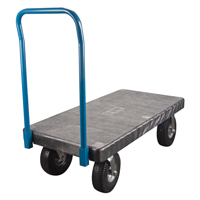 MN432 Chariots &agrave; plateforme en plastique, 48" lo x 24" la, 1200 lb cap, Roues Pneumatique