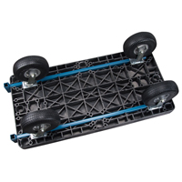 MN432 Chariots &agrave; plateforme en plastique, 48" lo x 24" la, 1200 lb cap, Roues Pneumatique