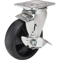 MN453 Hi-Temp Caster, Swivel with Brake, 6" (152.4 mm), Nylon, 880 lbs. (399 kg.)