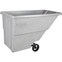 MN980 Chariot basculeur en acier, Poly&eacute;thyl&egrave;ne, 0,625 vg³, Capacit&eacute; de charge de 500 lb