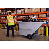 MN982 Chariot basculeur en acier, Poly&eacute;thyl&egrave;ne, 1,1 vg³, Capacit&eacute; de charge de 1250 lb