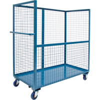 MO044 Wire Mesh Stock Truck, Steel, 24" x 55" x 36", 1200 lbs. Capacity