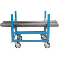 MP037 Chariot &agrave; berceaux pour tuyaux et barres, 24" lo x 24" la x 34" h, Capacit&eacute; de 2500 lb, Roue Polyur&eacute;thane