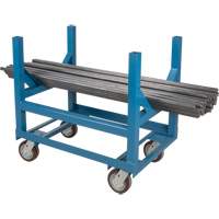 MP037 Chariot &agrave; berceaux pour tuyaux et barres, 24" lo x 24" la x 34" h, Capacit&eacute; de 2500 lb, Roue Polyur&eacute;thane
