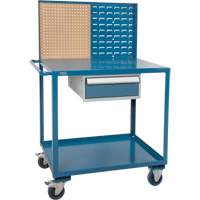 Mobile Service Cart, 2 Tiers, 24" W x 57" H x 40" D, 1200 lbs. Capacity MP085 | KLETON