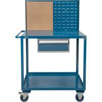 Mobile Service Cart, 2 Tiers, 24" W x 57" H x 40" D, 1200 lbs. Capacity MP085 | KLETON