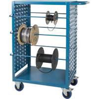 MP086 Chariot mobile pour mat&eacute;riaux bobin&eacute;s, Acier, 6 Montants, 21" la x 48" h x 38" p, Capacit&eacute; de 1200 lb