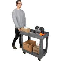 MP640 Chariot utilitaire pour l'entretien, 2 tiers, 16-1/2" x 32-1/2" x 34-1/2", Capacit&eacute; 550 lb