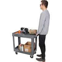 MP640 Chariot utilitaire pour l'entretien, 2 tiers, 16-1/2" x 32-1/2" x 34-1/2", Capacit&eacute; 550 lb