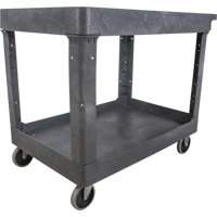 MP641 Chariot utilitaire pour l'entretien, 2 tiers, 24-5/8" x 32-1/2" x 40", Capacit&eacute; 550 lb