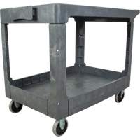 Flat-Shelf Utility Service Cart, 2 Tiers, 25-1/4" x 32-1/4" x 44", 550 lbs. Capacity MP642 | KLETON