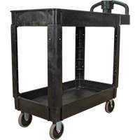 MQ092 Chariot utilitaire, 2 tiers, 17-1/8" x 33-1/2" x 37-5/8", Capacit&eacute; 550 lb