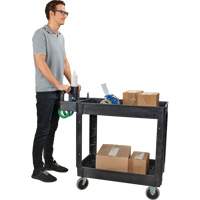MQ092 Chariot utilitaire, 2 tiers, 17-1/8" x 33-1/2" x 37-5/8", Capacit&eacute; 550 lb