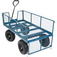 MQ170 Wagon avec c&ocirc;t&eacute;s rabattables, 24" la x 48" la x Capacit&eacute; 800 lb