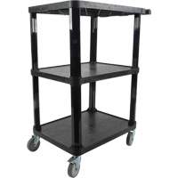 MQ183 Chariot utilitaire avec tablette plate, 3 tiers, 18-1/8" x 37-3/8" x 27-3/4", Capacit&eacute; 330 lb