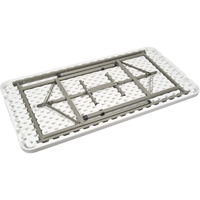 ON598 Table pliante, Rectangulaire, 48" l x 24" la, Poly&eacute;thyl&egrave;ne, Blanc
