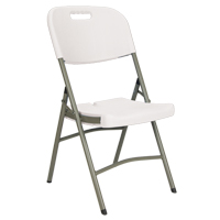 ON602 Chaises pliantes, Poly&eacute;thyl&egrave;ne, Blanc, Capacit&eacute; 350 lb