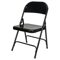 OP960 Chaise pliante, Acier, Noir, Capacit&eacute; 300 lb