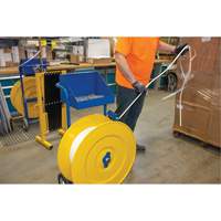 PE555 Distributeur de feuillards, Feuillard Polyester/Acier/Polypropyl&egrave;ne, Dia de noyau 16"/8", largeur de rouleau 3"/8"/6"