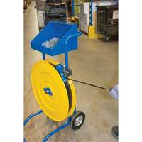 PE555 Distributeur de feuillards, Feuillard Polyester/Acier/Polypropyl&egrave;ne, Dia de noyau 16"/8", largeur de rouleau 3"/8"/6"