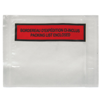 PF878 Packing List Envelope, 4-1/2" L x 5-1/2" W, Backloading Style
