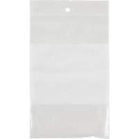 PF926 White Block Poly Bags, Reclosable, 6" x 4", 2 mils